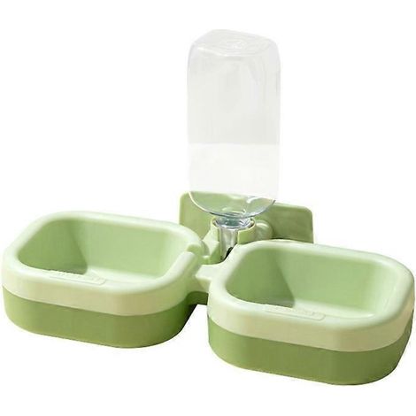 Gamelle à deux bols grande capacité avec distributeur d'eau automatique pour chats et chiens (1/5)