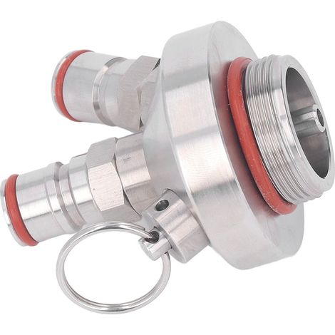 Mini tireuse à bière avec robinet à double bille, en acier inoxydable, avec tuyau et joint d'étanchéité de rechange. (1/5)