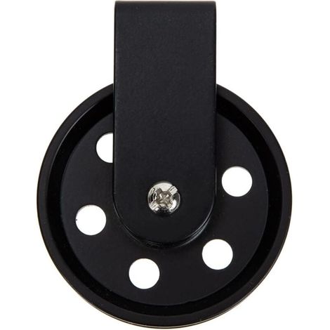 Accessoires D'Éclairage Extérieur Lustre Poulie Roue Pour Lampe Noir Vintage Poulie Câble Poulie Pendentif Luminaires Noir Poulie Roue Corde À Linge Poulie Rustique Poulie (1/4)