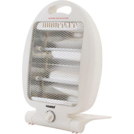 STUFA ELETTRICA AL QUARZO Mod. ANDROS MAURER 400/800W 26x10,5x40H cm