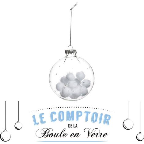 Gomitolo interno di cotone idrofilo da 8 cm in vetro - Feeric lights & christmas
