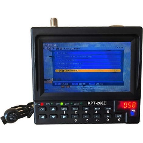 KPT-268Z 4,3-Zoll-DVB-S-TV-Receiver – Tragbarer digitaler Monitor für Full HD DVB-S-Satellitenempfang – Satellitendetektor (1/5)