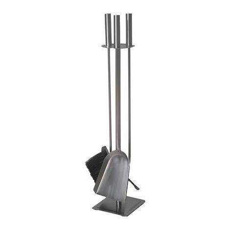 Kaminbesteck 3-tlg, Edelstahl B/H/T 12/61/12 cm