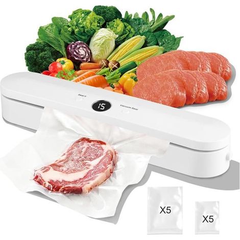 Confezionatrice sottovuoto domestica per alimenti, adatta sia alla conservazione che al confezionamento di snack secchi e umidi. (1/4)