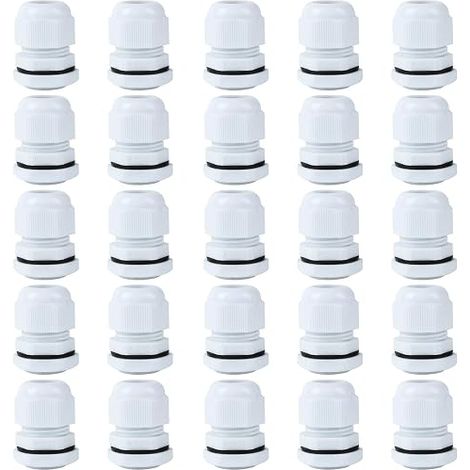 M20 Cable Gland M20 Waterproof Nylon Cable Gland for 6-12mm Cables with Lock Nut and Washers Presse-étoupes en nylon étanches pour câbles 6-12mm. Avec contre-écrous et rondelles. Idéal pour boîtiers (1/5)