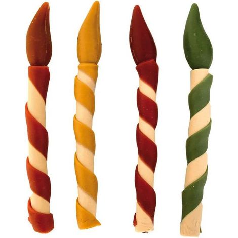 Set 3 pezzi Snack Cane Party Candles 4 Pz 28 g.