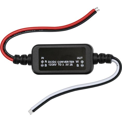 Convertisseur Buck DC-DC 12/24V vers 3,3V 3A 9,9W Transformateur Module Entrée 8-30V, convertisseur abaisseur, adaptateur et alimentation pour voiture, camping-car, bateau et projets électroniques (1/5)