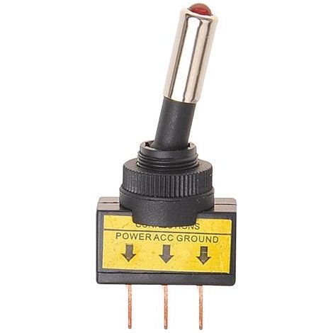 Interruptor basculante LED rojo 12V max 20A