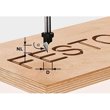 491003 Festool Frese per incisioni HW S8 D11/60° (1/4)