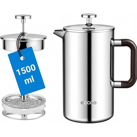 1500ml / 50oz French Press Coffee Maker Stainless Steel Coffee Maker for Home, Office and More (1/5)