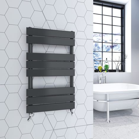 Heated Towel Rail Radiator 800x450mm Anthracite Flat Panel (1/5)