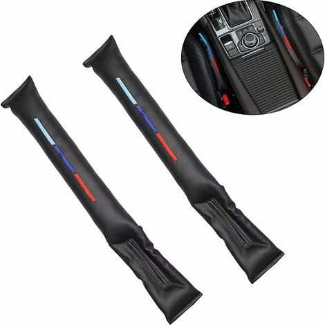 Bouchon de Siège de Voiture, 2 pièces Siège de Voiture Gap Filler Pad, Les Remplisseurs Despace De Siège De Voiture pour BMW (Noir) (1/5)