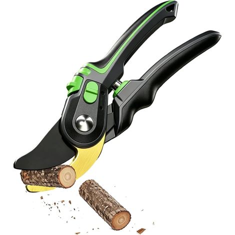 Sécateur de Jardin Bypass 22 cm pour Bois Vert et Sec, Lame SK5 en Acier Alliage, Coupe jusqu’à 35 mm, Poignées Ergonomiques Antidérapantes, Outil Robuste pour Tailler Branches et Plantes (1/5)