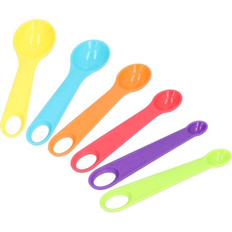 12-Piece Measuring Cup and Spoon Set, PP Measuring Spoon and Cup with Metric and Standard Scales, Stackable Kitchen Cooking Tool for Cooking and Baking (1/5)