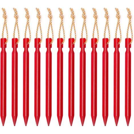 Packung mit 12 dreieckigen Aluminium-Zeltheringen (18 cm) (1/5)