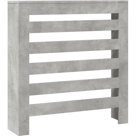 Cache-radiateur gris béton 78x20x82 cm bois d'ingénierie (1/5)