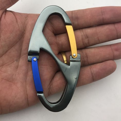 Mousqueton d'escalade en aluminium sécurisé multifonction pour randonnée et via ferrata