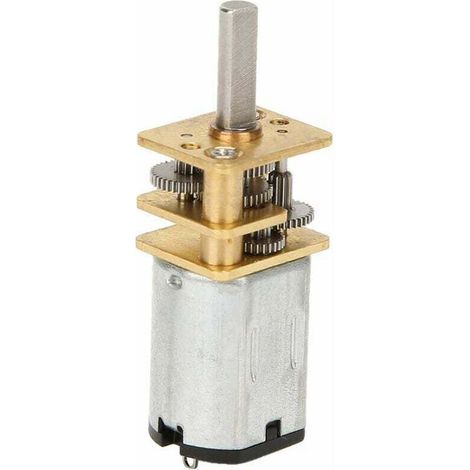 Pair Moteur de boîte de vitesses Moteur à Engrenages Moteur électrique de réduction Moteur de vitesse de réduction Moteur de Réduction DC 12V 1000 tr/min (1/5)
