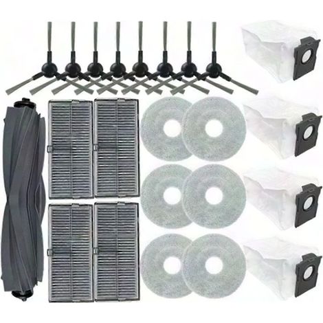 Lot de 23 pièces pour aspirateur robot Bot L10s Plus : pièces détachées, brosse principale, chiffon de nettoyage, filtre HEPA et sac à poussière. (1/5)