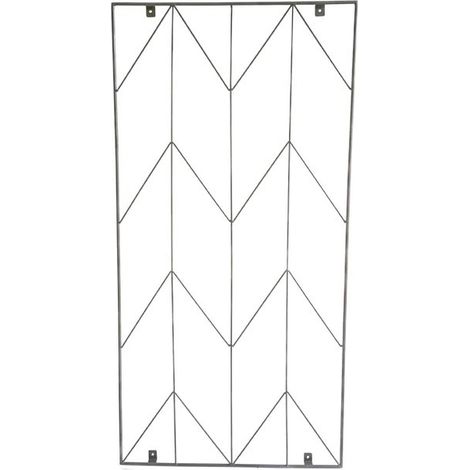 Outdoor Herringbone Trellis - Mild Steel - L120 x W3 x H60 cm - Zinc