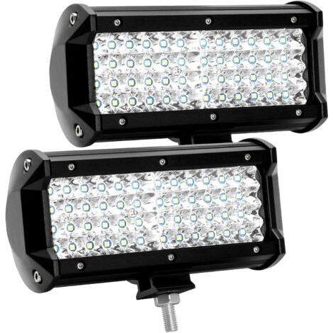 Phare de travail LED 12V 300W 7 pouces – 27,000 lumens étanche IP67 – Lumière blanche froide 6000K – Support réglable pour SUV, camion, bateau - 000lm