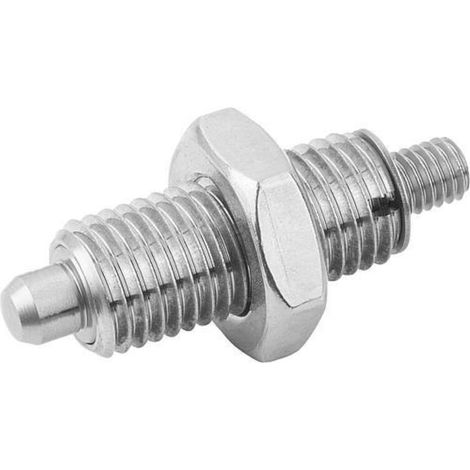 KIPP Arretierbolzen ohne Bund Gr.9 M6x0,75 D3 Form K mit Gewindezapfen (1/3)
