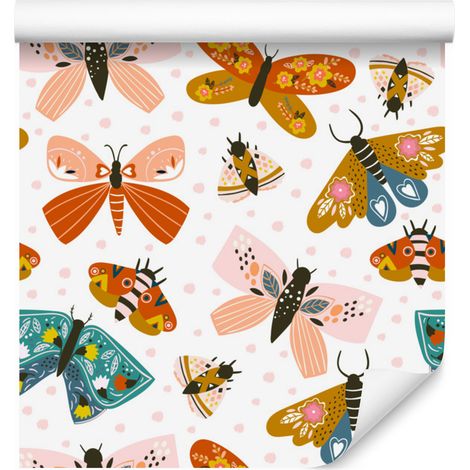 Papel pintado con estampado de mariposas para salón y dormitorio, 50x1000 cm (1/5)
