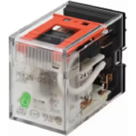 Omron rele' a innesto. 8 pin. dpdt. 5 a. indicatore meccanico 220/240 v ca my2gsrac220240by