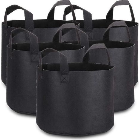 Sacs pour plantes d'intérieur. 23 litres. Étiquettes incluses. Lot de 5. Tissu épais. (1/5)