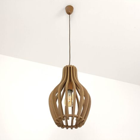Hängelampe Modern in Holz Optik