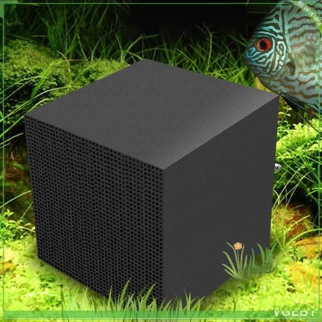 Filtre d'aquarium - FAFEICY - Cube 10x10x10 cm - Charbon actif - Nid d'abeille ultra-absorbant - Noir (1/5)