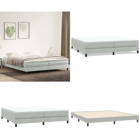 Sommier à lattes de lit sans matelas gris clair 200x220 cm - Lit sans matelas - Matelas (1/5)