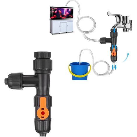 Pièces de rechange pour changeur d'eau d'aquarium, adaptateur de robinet de rechange pour robinet de pompe, avec 4 adaptateurs de robinet pour nettoyage d'aquarium (1/5)