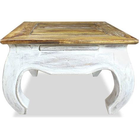 Maison Exclusive - Tavolino Laterale in Legno Massello di Mogano 50x50x35 cm (1/4)