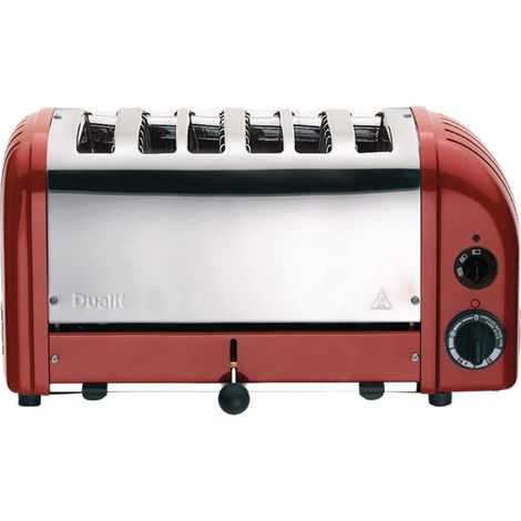 Grille Pain Professionnel Inox Finition Rouge - 6 Tranches - Dualit (1/3)