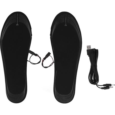 Paire de semelles chauffantes électriques USB 5V, légères et sans odeur, en EVA, réchauffantes pour chaussures, rechargeables par USB. (1/5)