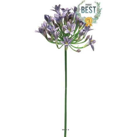 Agapanthe artificielle en tigeH 75cm, grande tête D 14 cm Lavande - BEST - couleur: Lavande (1/4)