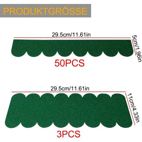53pcs Mini Self-Adhesive Waterproof Roof Shingles for Nesting Box Roofs, Hutches and Mailboxes (Green) (1/4)