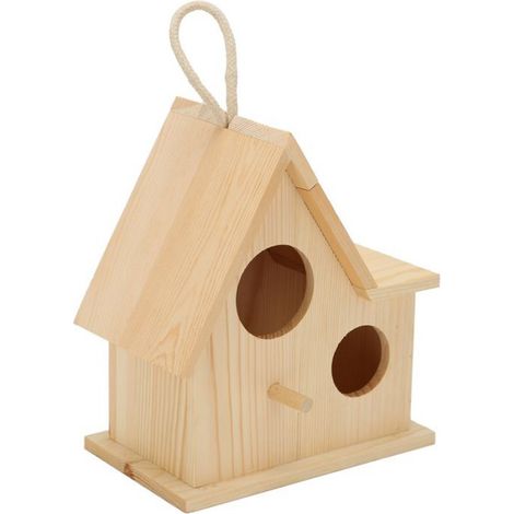 Nids d'oiseaux en bois, nichoir d'extérieur, boîte de reproduction, Cage pour jardin, arrière-cour, balcon, décor - (1/4)