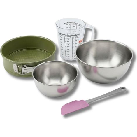 Set de 5 ustensiles de pâtisserie moule à manqué bols spatule et verre doseur Zenker Green Vision (1/5)