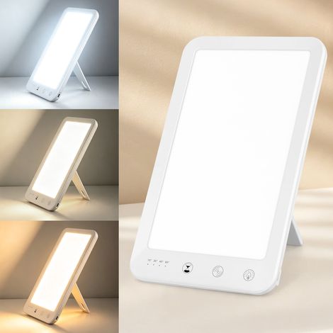 Randaco Lampe de luminothérapie 10000 LUX pour l’hiver, 3 températures de couleur, 5 niveaux de luminosité, minuterie et commande tactile (1/5)
