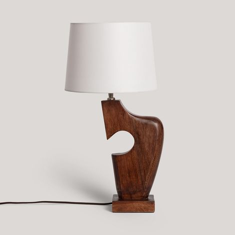 LED Tischlampe  aus Holz Hunar IV ILUZZIA Weiß