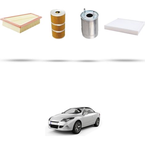 Kit tagliando 4 filtri compatibile con Renault Megane CC 1.6 Dci 96kw Dal 2011 (1/5)