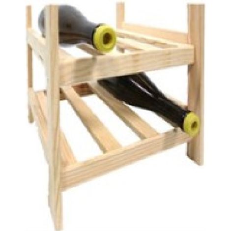 Anpassbare Kiefernflasche, Kapazitt 6 Flaschen, Polierholz, 28x28x31 cm