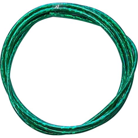 Gaine de câble acier universelle vert laser irisé diamètre 5mm longueur 3m avec insert plastique protection frein gaz