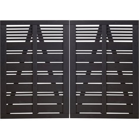 Plus Doppeltor Silence 200 x 140 cm RAL 9005 Schwarz