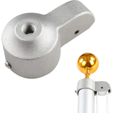 Truck Flag Pole - Cast Aluminum Body - Nylon Pulley - Fits Mast Diameter 38 To 51 Mm - For Outdoor Flag Installation - 1 Piece (1/5)