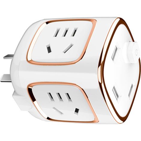 Multiprise USB Ya Diao 1,8m, Chargeur Cube Prise Multiple Multifonction, Convertisseur Secteur Platine, Prise Électrique avec Port USB, pour Maison et Voyage, 220V (1/5)
