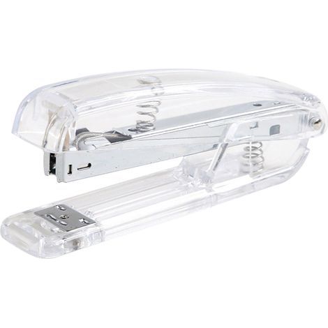 Agrafeuse Design Minimaliste pour Bureau - Prise en Main Ergonomique, Mécanisme à Ressort Efficace, Transparente et Pratique (1/5)