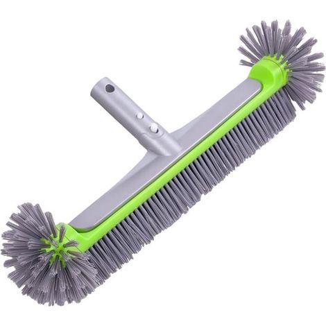 Poolreinigungsbürstenkopf – Aluminium-Poolbürste – Poolpflege – Vergrößerte Reinigungsfläche – 45 x 18 cm – Grau (1/5)